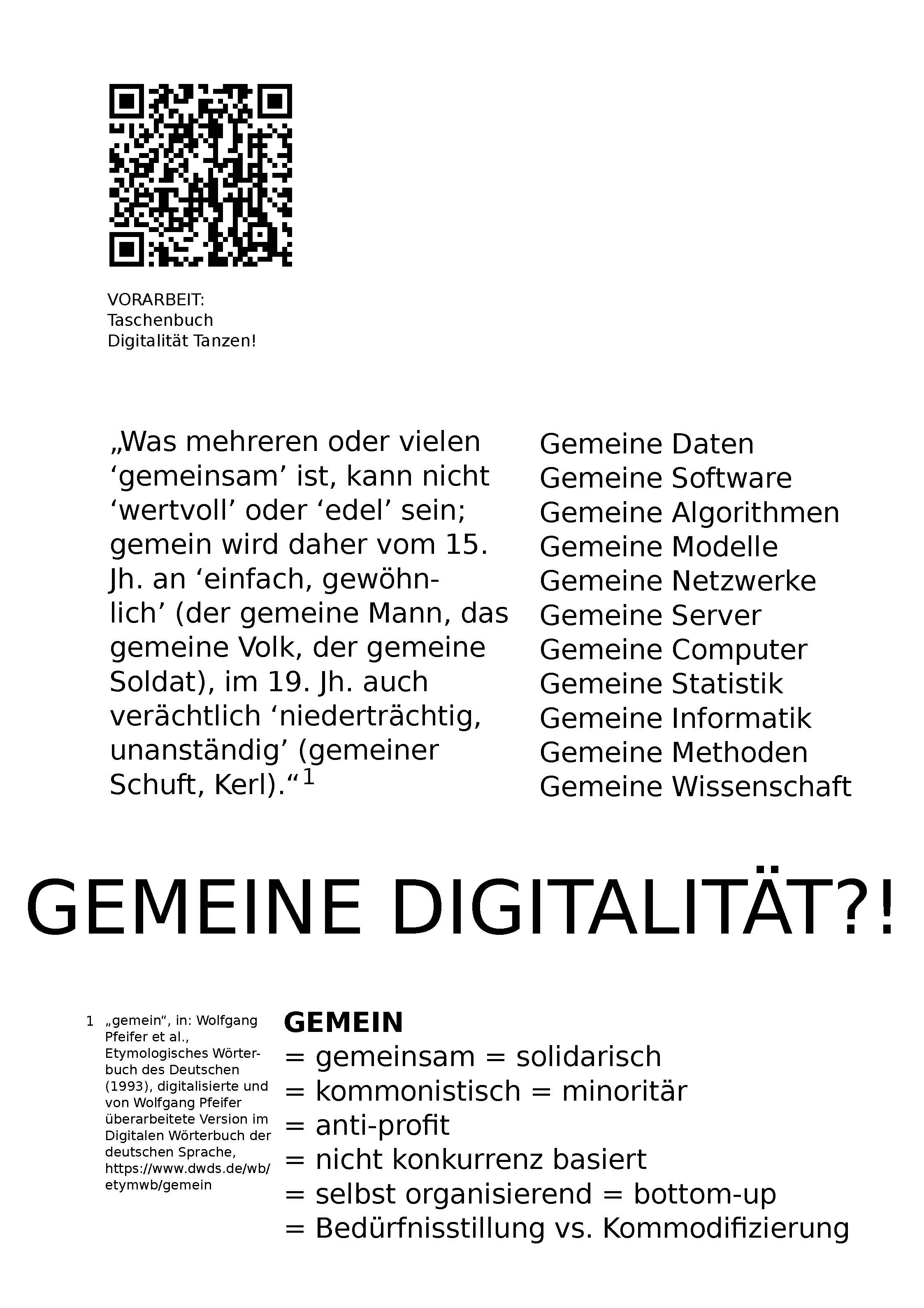 GEMEINE DIGITALITÄT?!